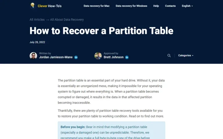 The article as published on cleverfiles.com