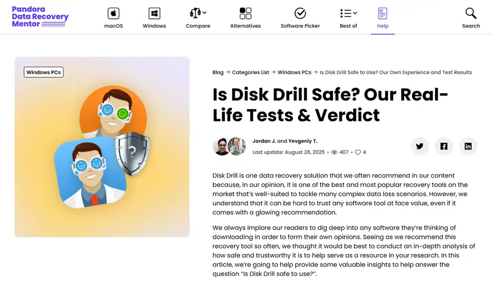 The article as published on help.pandorarecovery.com
