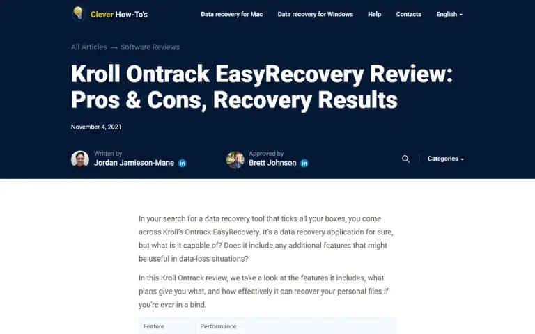 The article as published on cleverfiles.com