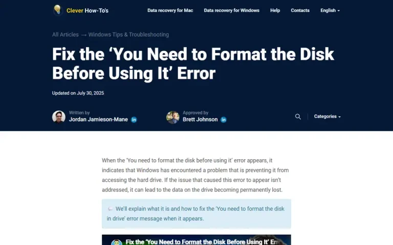The article as published on cleverfiles.com