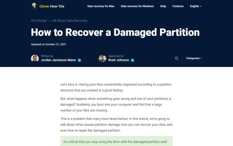 The article as published on cleverfiles.com