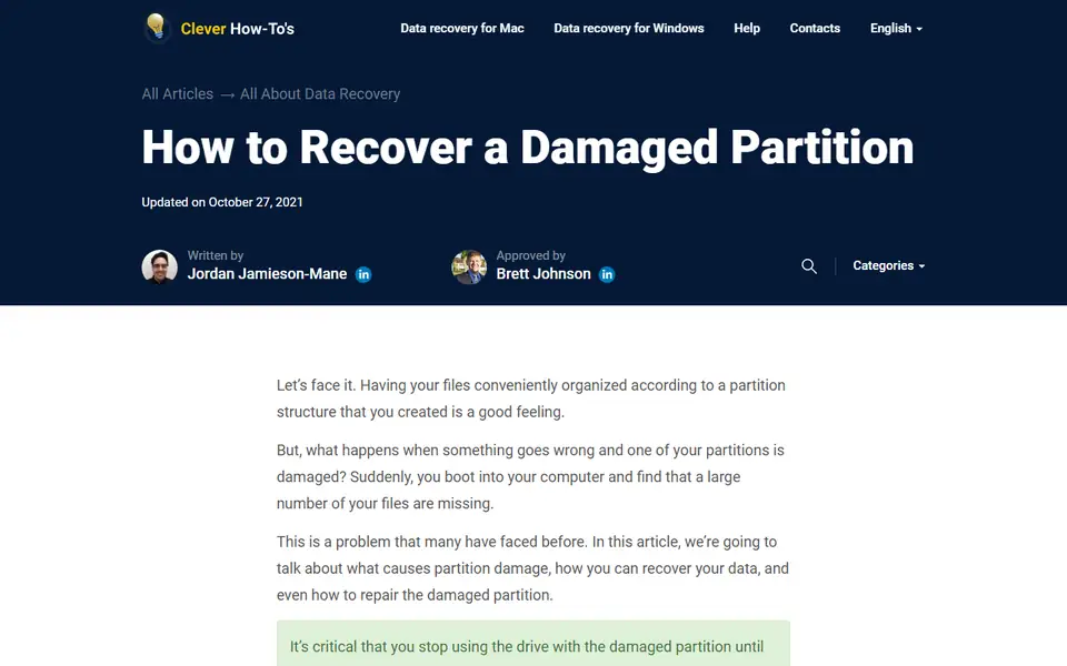The article as published on cleverfiles.com