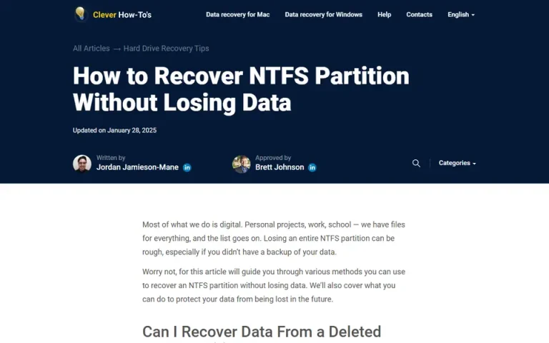 The article as published on cleverfiles.com