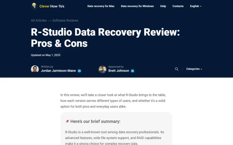 The article as published on cleverfiles.com
