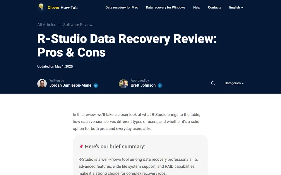 The article as published on cleverfiles.com