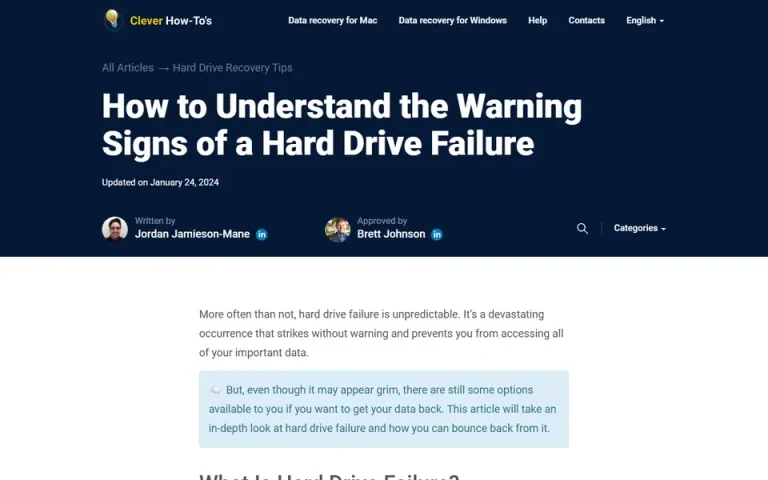 The article as published on cleverfiles.com