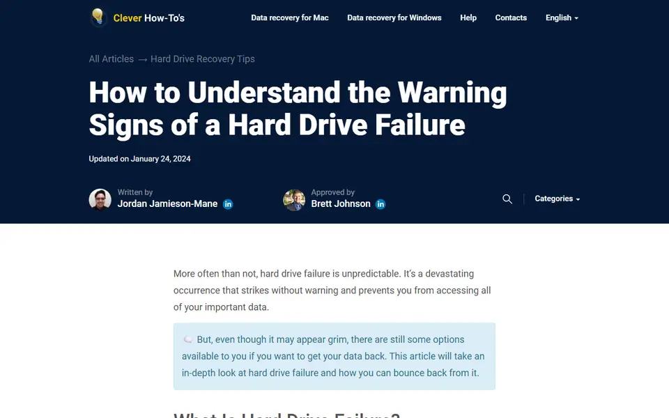 The article as published on cleverfiles.com