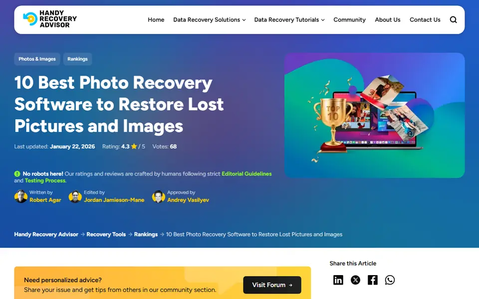 The article as published on handyrecovery.com
