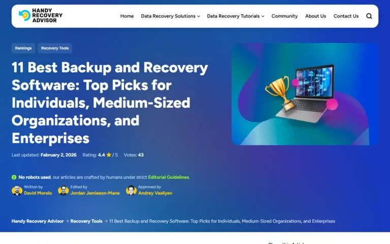The article as published on handyrecovery.com