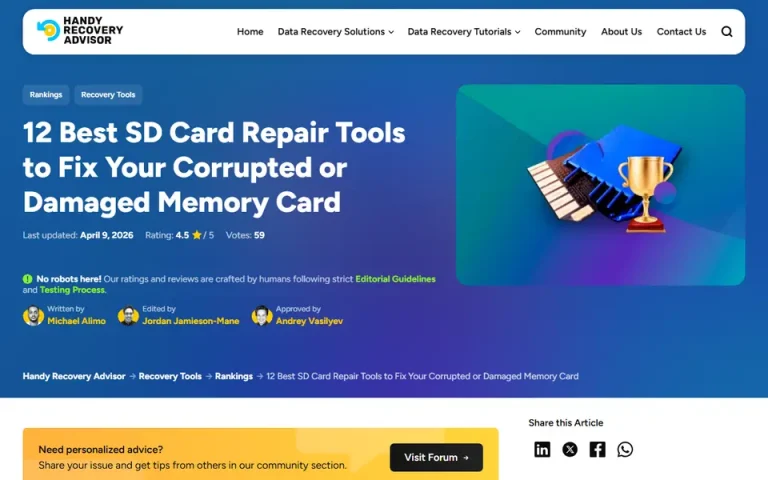 The article as published on handyrecovery.com