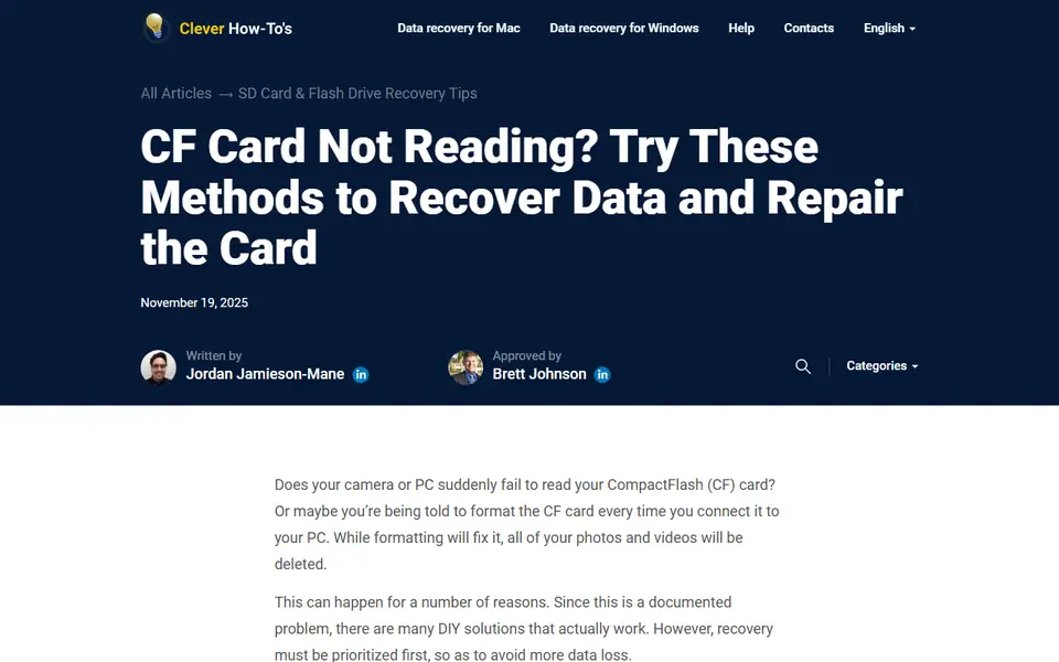 The article as published on cleverfiles.com