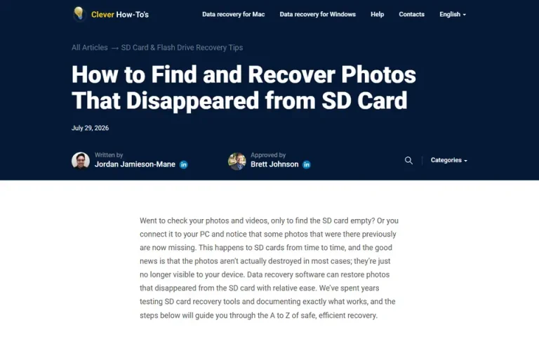 The article as published on cleverfiles.com