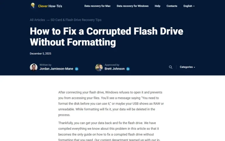 The article as published on cleverfiles.com