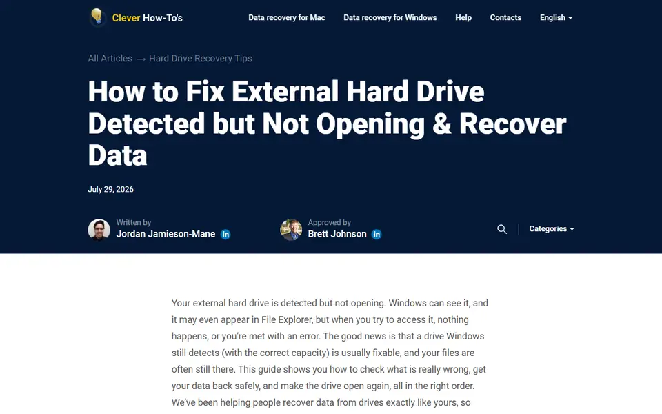 The article as published on cleverfiles.com