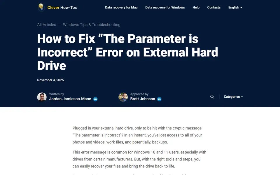 The article as published on cleverfiles.com