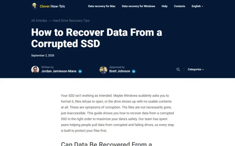The article as published on cleverfiles.com