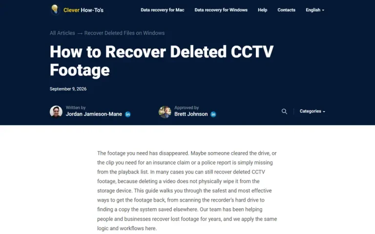 The article as published on cleverfiles.com