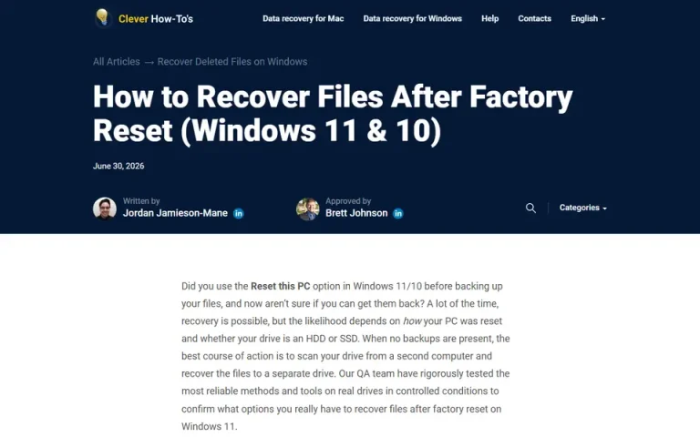 The article as published on cleverfiles.com
