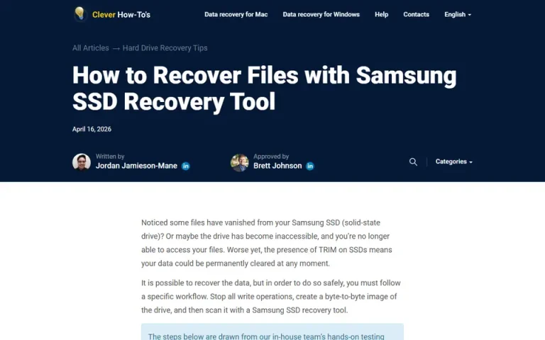 The article as published on cleverfiles.com