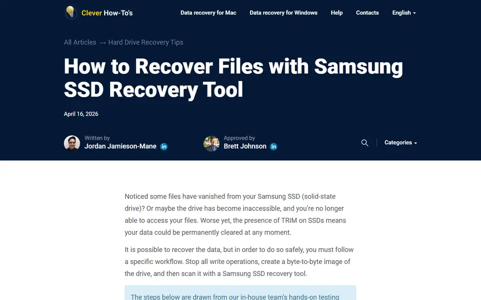 The article as published on cleverfiles.com