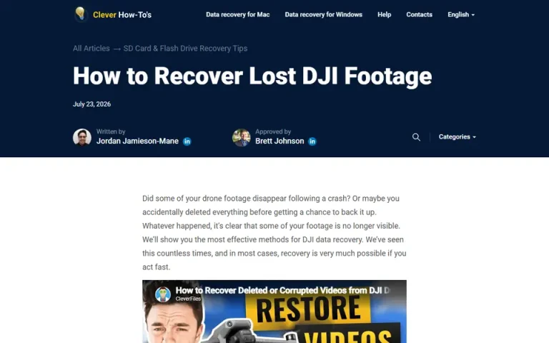 The article as published on cleverfiles.com