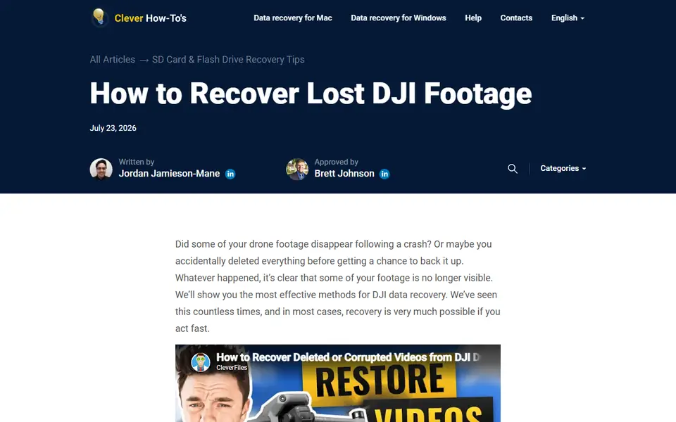 The article as published on cleverfiles.com